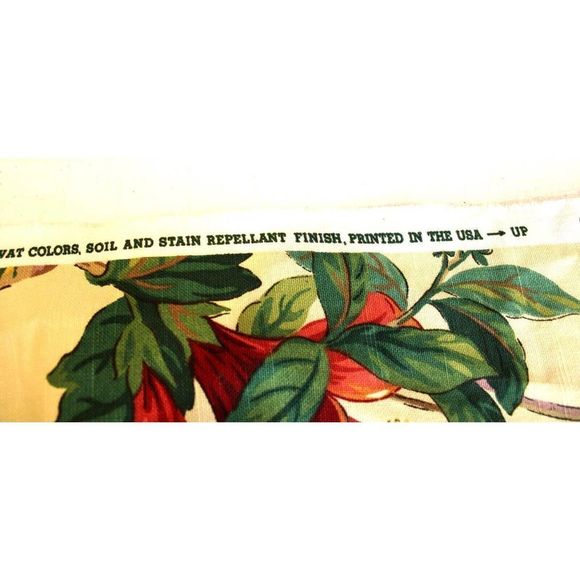 P Kaufmann Floral Print VAT Color Heavy Fabric Soil Stain Repellant 33" x 122" - Picture 4 of 4